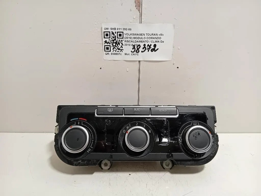 Modulo Comando Riscaldamento Clima 5HB 011 292-00 Volkswagen Touran III 2010