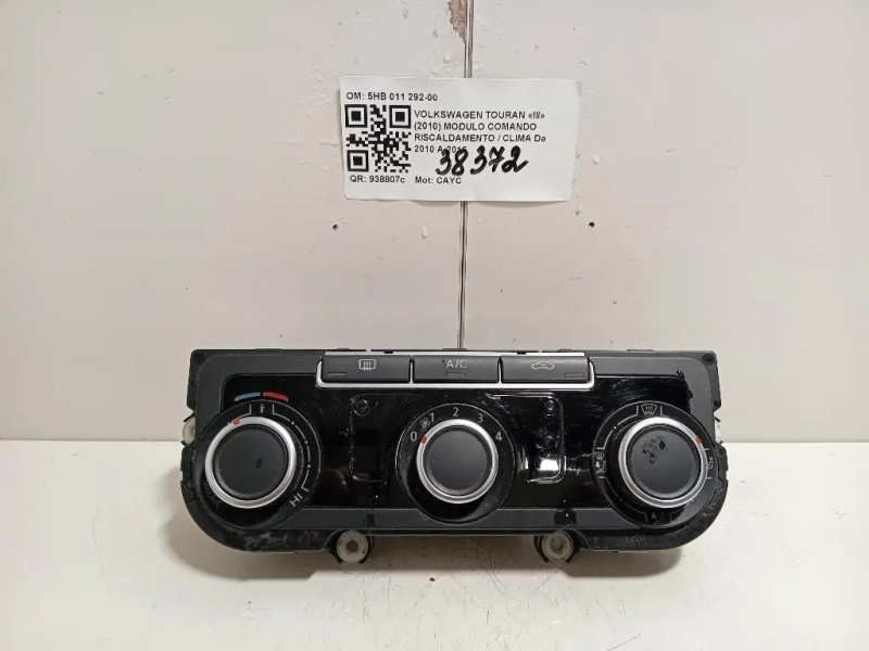 Modulo Comando Riscaldamento Clima 5HB 011 292-00 Volkswagen Touran III 2010