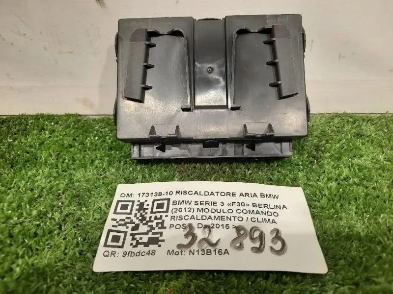 Modulo Comando Riscaldamento Clima POST 173138-10 RISCALDATORE ARIA BMW Bmw Serie 3 F30 Berlina 2012
