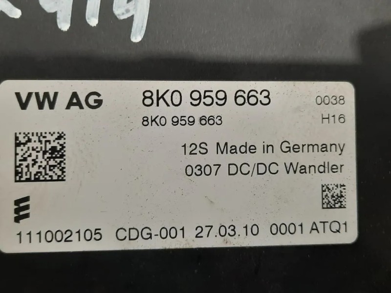 Modulo Convertitore DI Tensione 8K0 959 663 Audi A4 8EC 2005