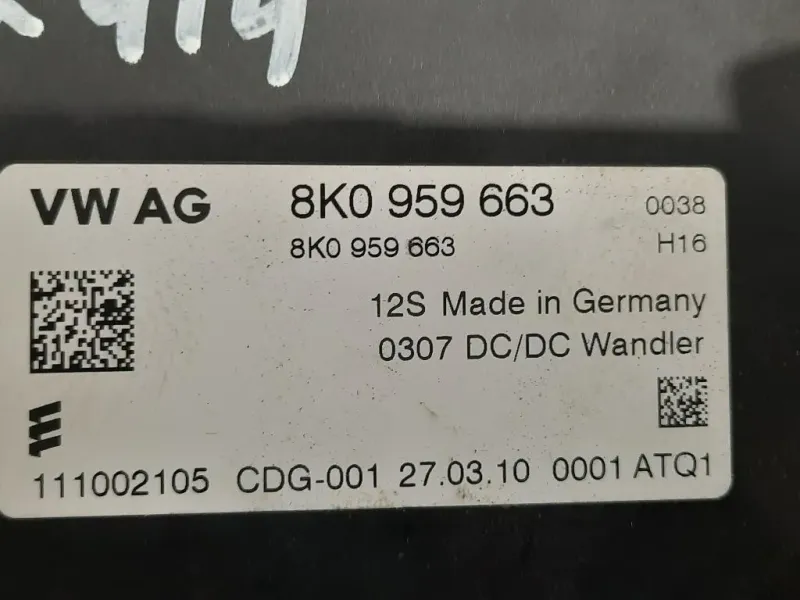 Modulo Convertitore DI Tensione 8K0 959 663 Audi A4 8EC 2005