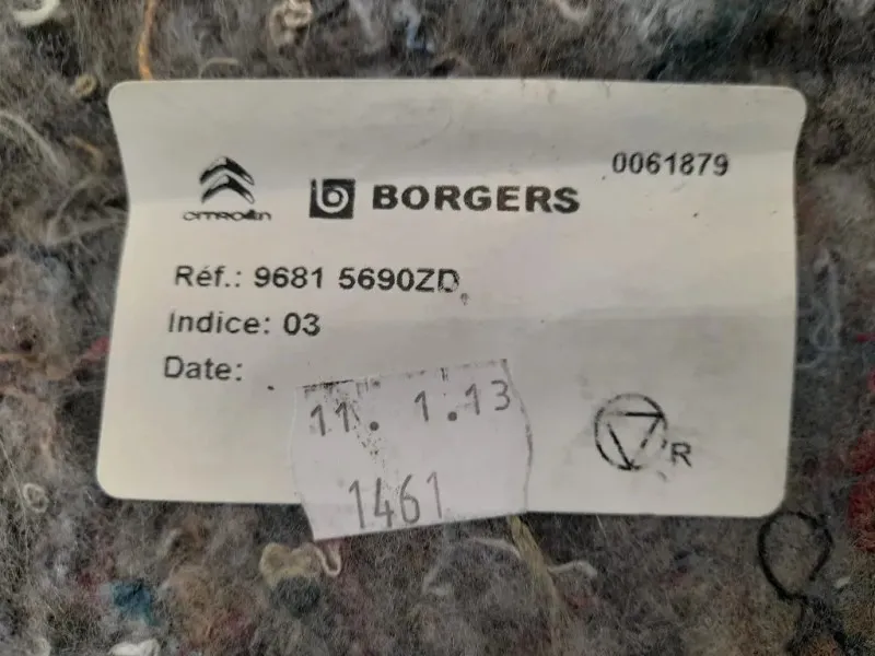 Moquette Pianale Bagagliaio 96815690ZD Citroen C3 Picasso 2013