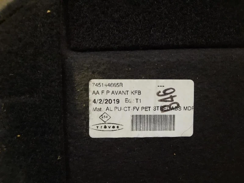 Moquette Pianale Bagagliaio POST 745144665R Renault Mégane IV SW 2016