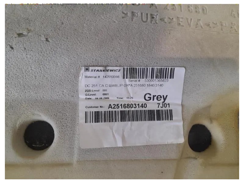 Moquette Pianale Intero Veicolo  Mercedes Classe R W251 2006