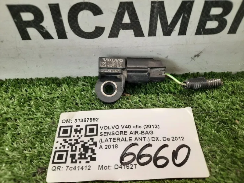 Sensore Air-bag Laterale ANT DX 31387892 ANT DX Volvo V40 II 2012