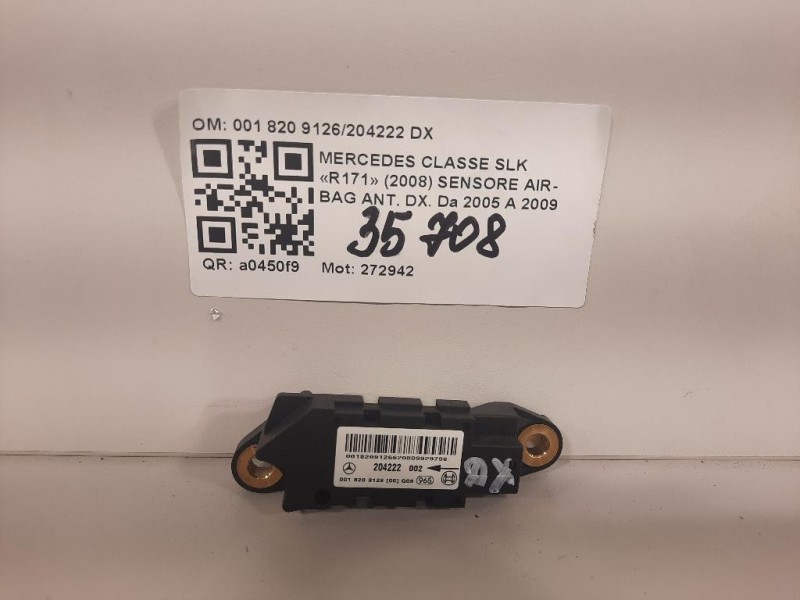 Sensore Air-bag ANT DX 001 820 9126204222 DX Mercedes Classe SLK R171 2008