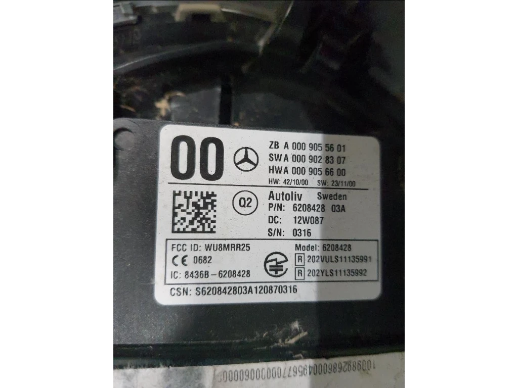 Sensore DI Distanza Cruise Control Adattivo A0009055601 Mercedes Classe B W246 2014