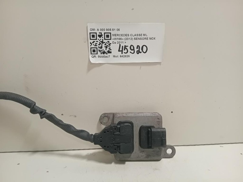 Sensore NOX A 000 905 51 06 Mercedes Classe ML W166 2012