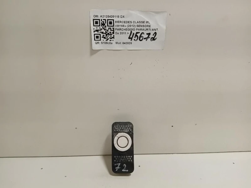 Sensore Parcheggio Paraurti ANT A2125420118 DX Mercedes Classe ML W166 2012