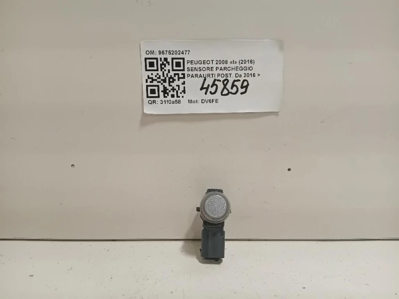 Sensore Parcheggio Paraurti POST 9675202477 Peugeot 2008 I 2016