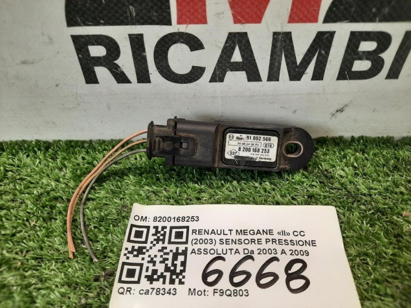 Sensore Pressione Assoluta 8200168253 Renault Megane II CC 2003