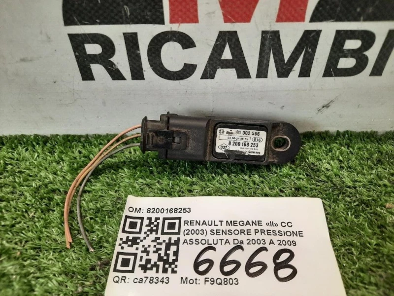 Sensore Pressione Assoluta 8200168253 Renault Megane II CC 2003