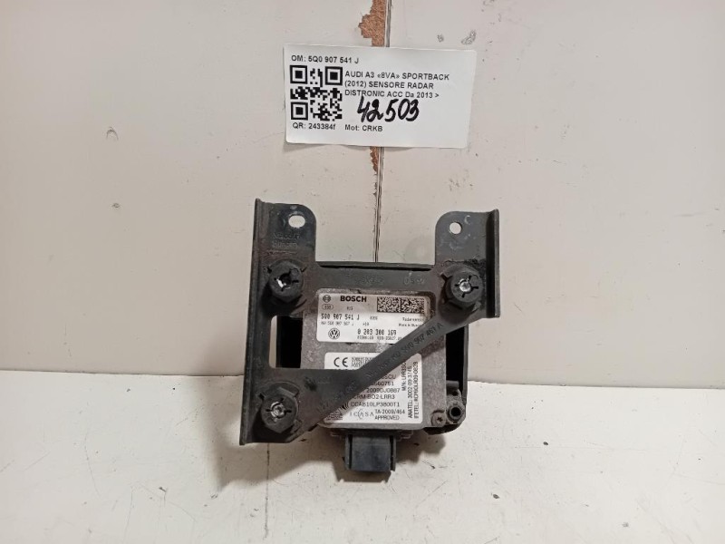 Sensore Radar Distronic ACC 5Q0 907 541 J Audi A3 8VA Sportback 2012