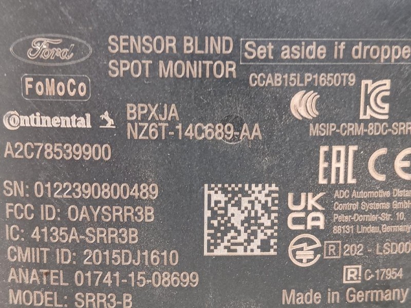 Sensore Radar Distronic ACC NZ6T-14C689-AA Ford PUMA II 2024