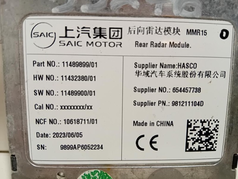 Sensore Radar Distronic ACC 11489899 Mg ZS II 2020