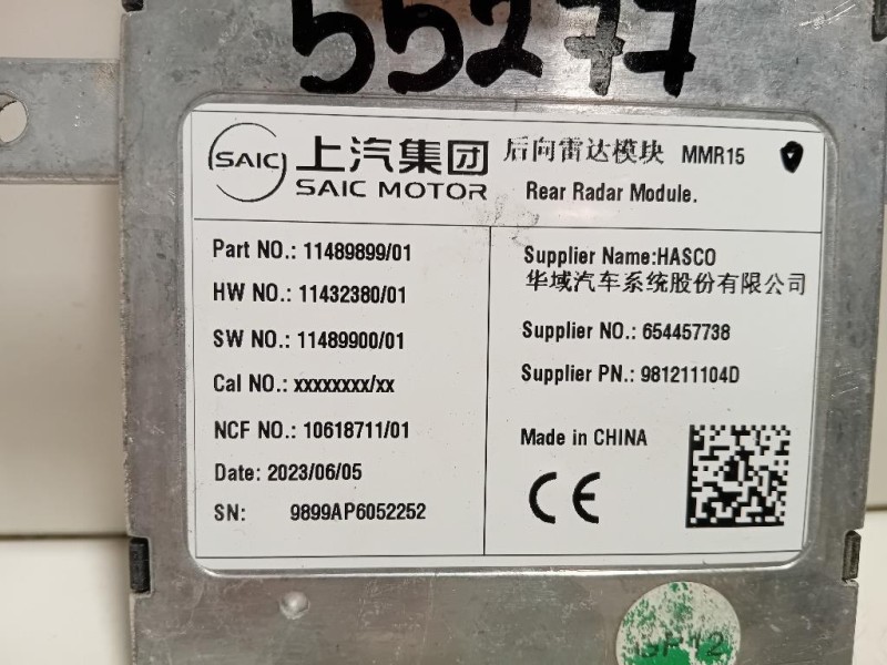 Sensore Radar Distronic ACC 11489899 Mg ZS II 2020