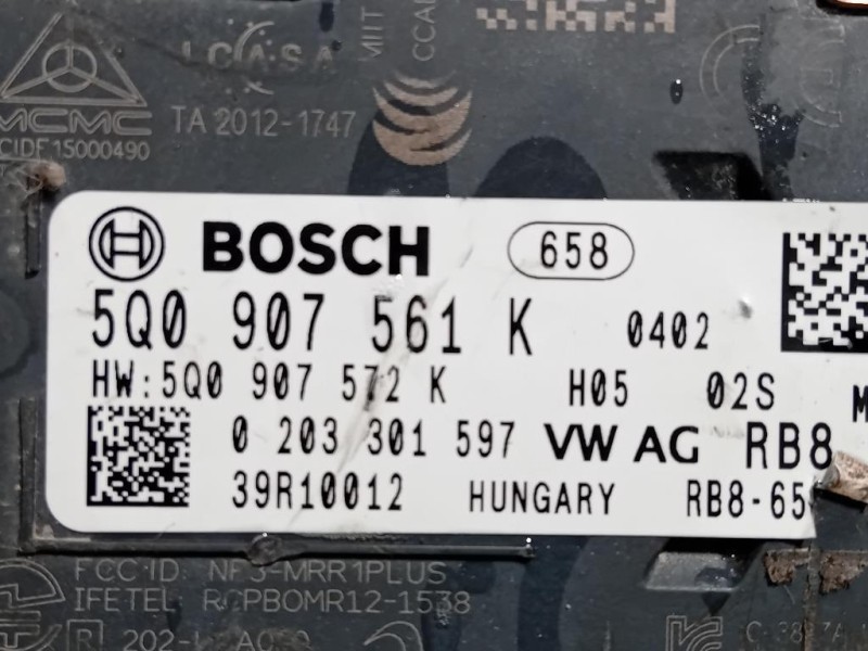 Sensore Radar Distronic ACC 5Q0 907 561 K Skoda Fabia NJ3 2018