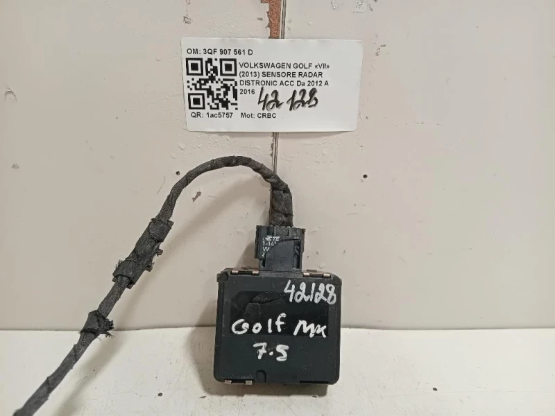 Sensore Radar Distronic ACC 3QF 907 561 D Volkswagen GOLF VII 2013