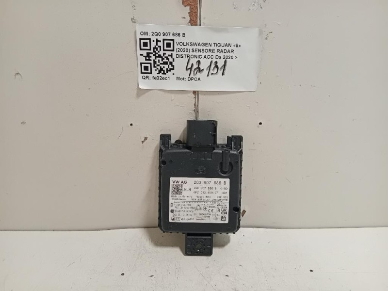 Sensore Radar Distronic ACC 2Q0 907 686 B Volkswagen Tiguan II 2020