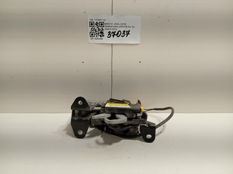 Serratura Capote DX 7376977 02 Bmw X1 F48 2015