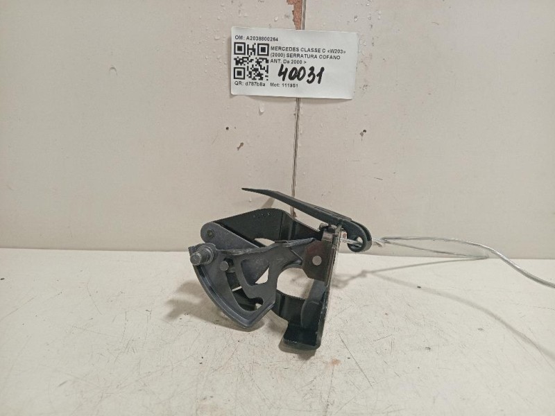 Serratura Cofano ANT A2038800264 Mercedes Classe C W203 2000