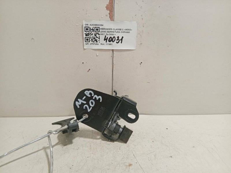 Serratura Cofano ANT A2038800264 Mercedes Classe C W203 2000