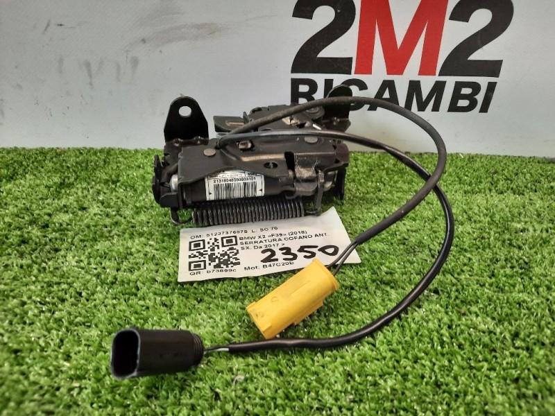 Serratura Cofano ANT SX 51237376978 Bmw X2 F39 2018