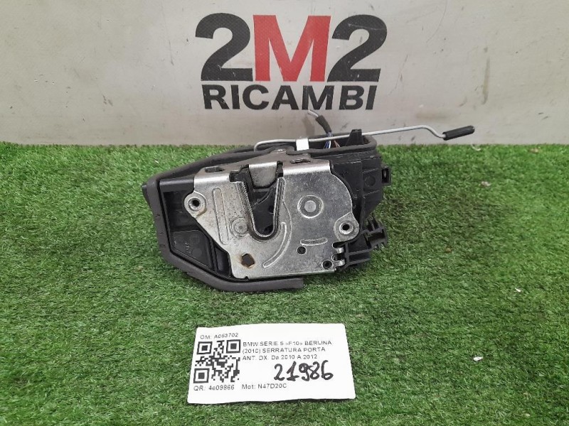 Serratura Porta ANT DX A053702 Bmw Serie 5 F10 Berlina 2010