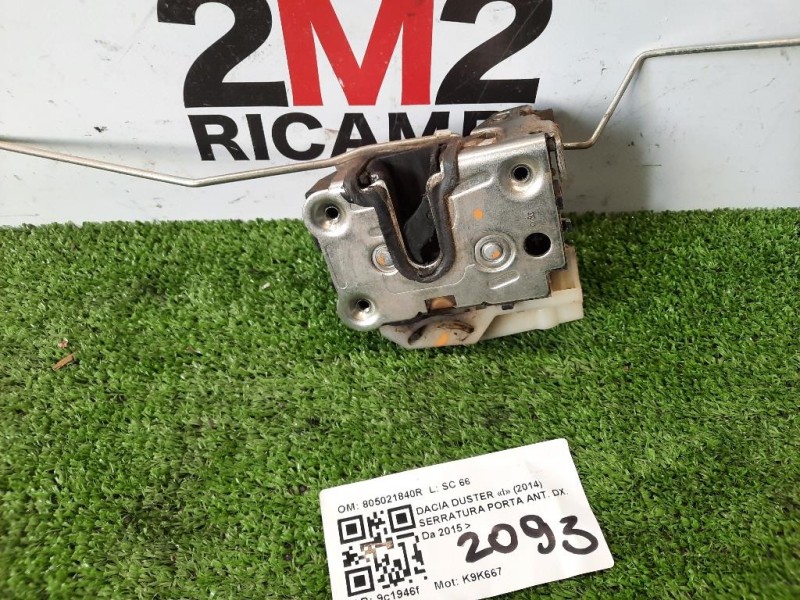 Serratura Porta ANT DX 805021840R Dacia Duster I 2014