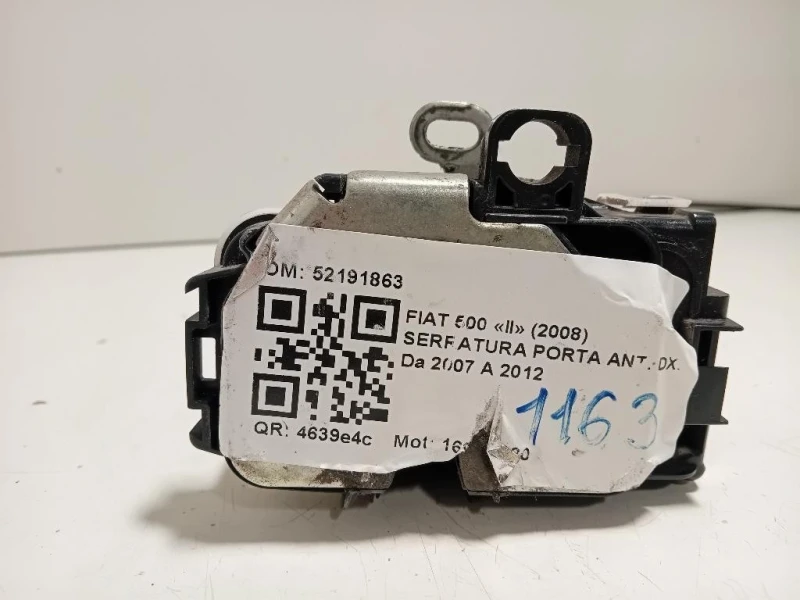 Serratura Porta ANT DX 52191863 Fiat 500 II 2008