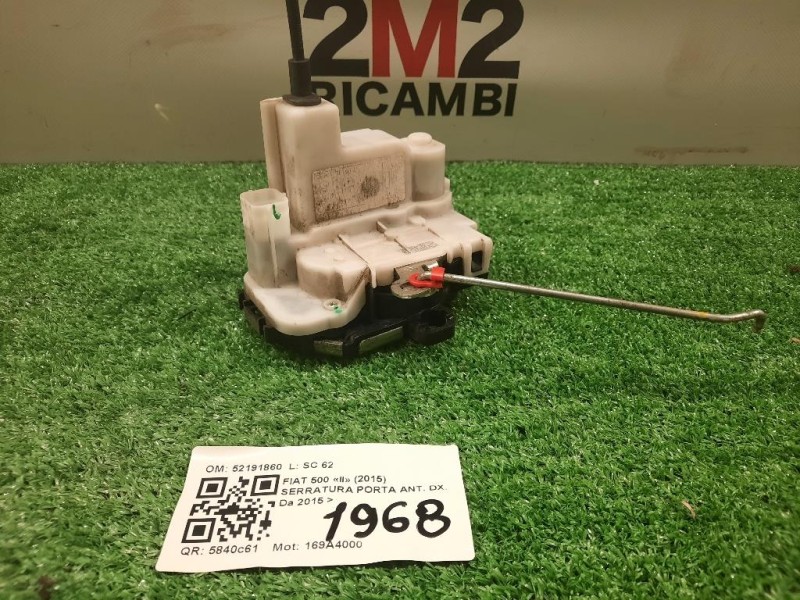 Serratura Porta ANT DX 52191860 Fiat 500 II 2015