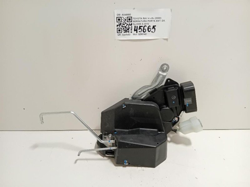 Serratura Porta ANT DX A046693 Toyota RAV 4 III 2008