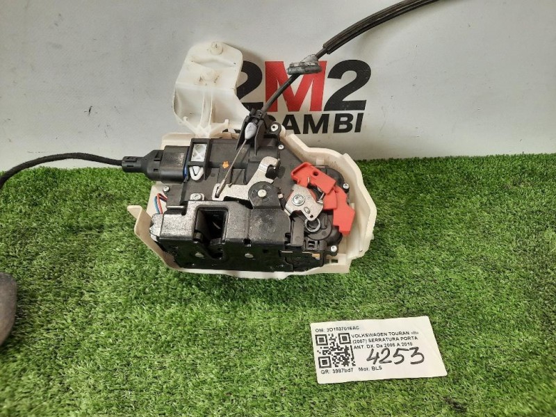 Serratura Porta ANT DX 3D1837016AC Volkswagen Touran II 2007