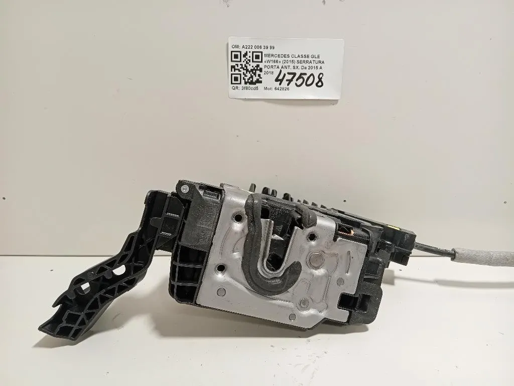 Serratura Porta ANT SX A222 006 39 99 Mercedes Classe GLE W166 2015