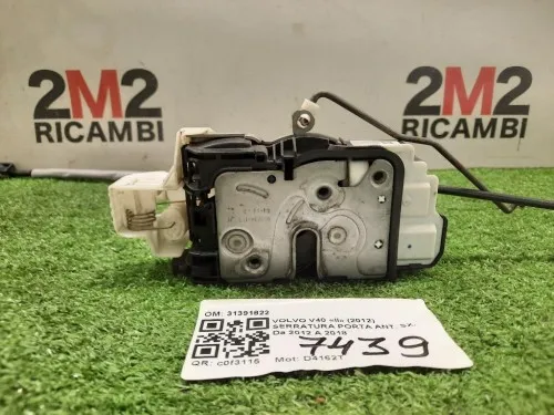 Serratura Porta ANT SX 31391822 Volvo V40 II 2012