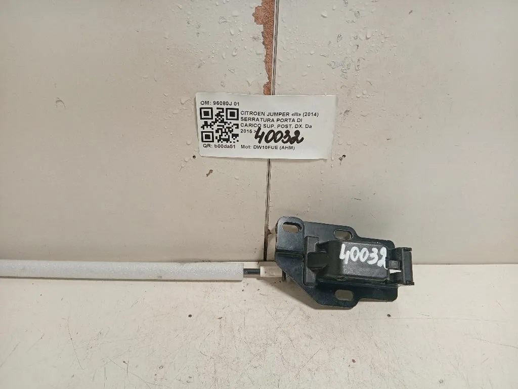 Serratura Porta DI Carico SUP POST DX 96080J 01 Citroen Jumper III 2014