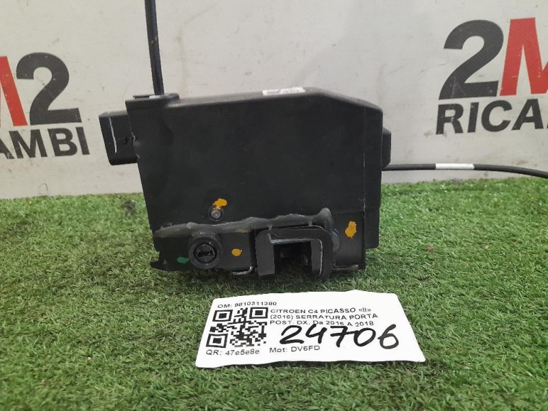 Serratura Porta POST DX 9810311380 Citroen C4 Grand Picasso II 2016