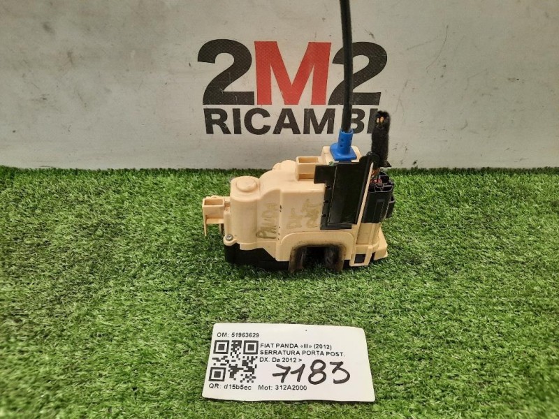 Serratura Porta POST DX 51963629 Fiat Panda III 2012