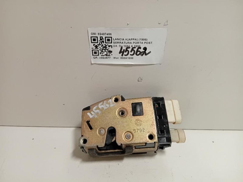 Serratura Porta POST DX 82487456 Lancia Kappa 1995