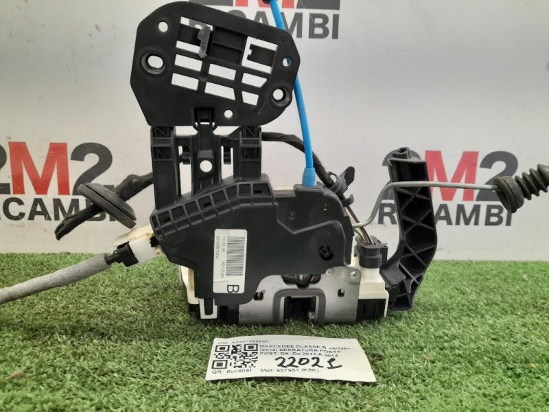 Serratura Porta POST DX A2047303635 Mercedes Classe B W246 2012