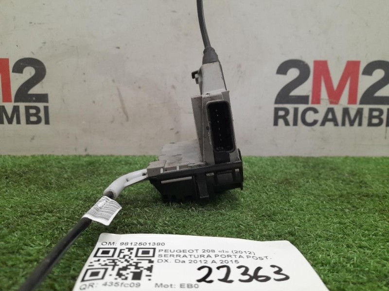 Serratura Porta POST DX 9812501380 Peugeot 208 I 2012