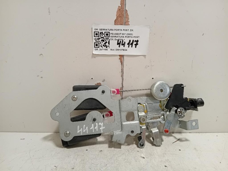 Serratura Porta POST DX SERRATURA PORTA POST DX Peugeot 807 2003