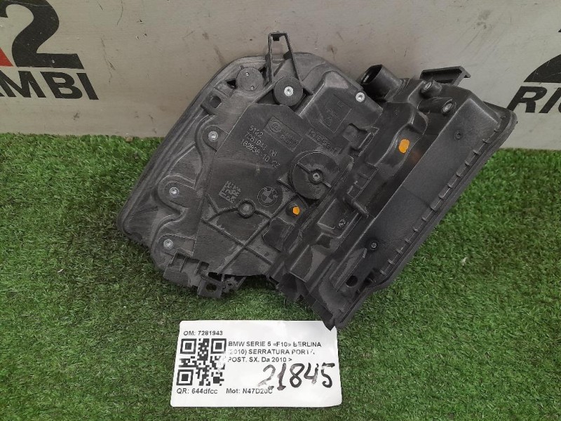 Serratura Porta POST SX 7281943 Bmw Serie 5 F10 Berlina 2010