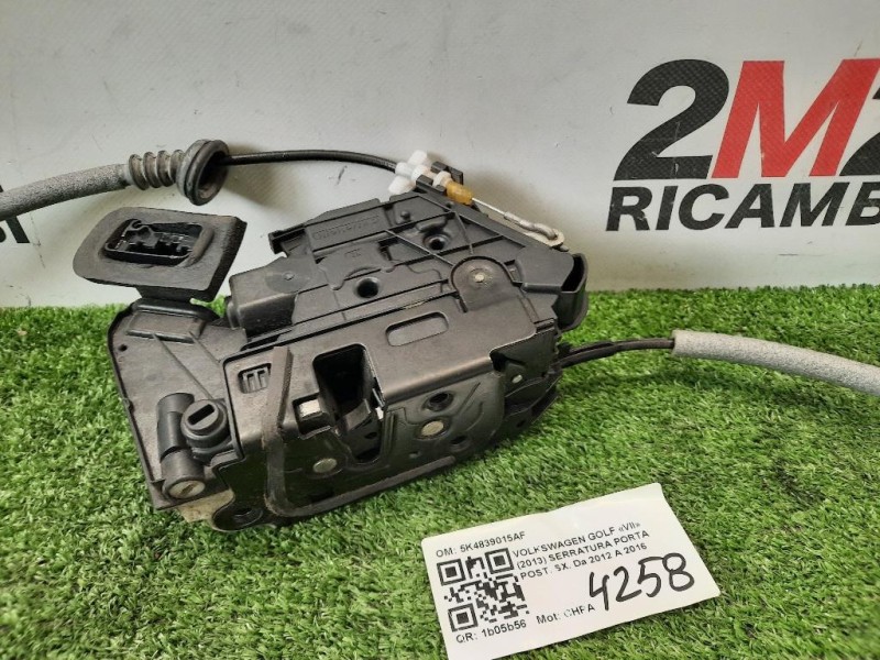 Serratura Porta POST SX 5K4839015AF Volkswagen GOLF VII 2013