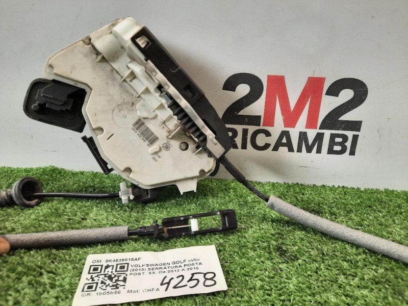 Serratura Porta POST SX 5K4839015AF Volkswagen GOLF VII 2013