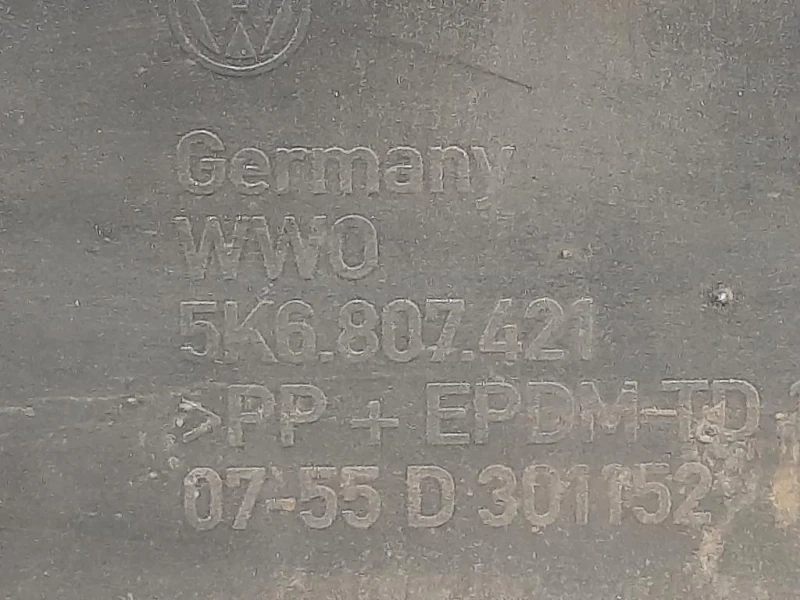 Paraurti POST 5K6 807 421 Volkswagen GOLF VI 2009