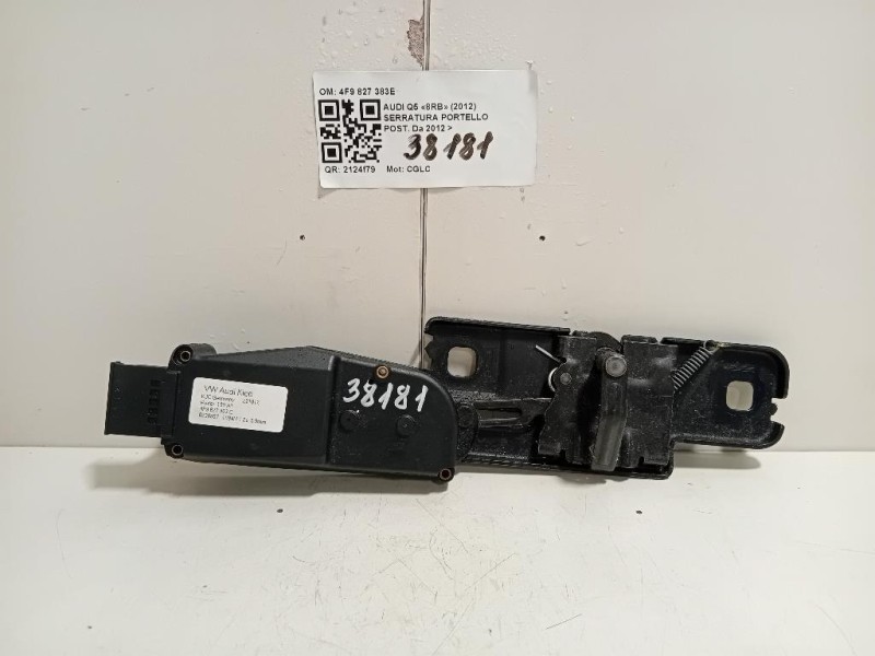 Serratura Portello POST 4F9827383E Audi Q5 8RB 2012