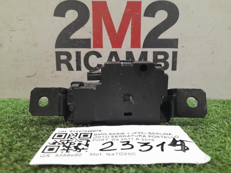 Serratura Portello POST 51247248075 Bmw Serie 1 F20 Berlina 2012