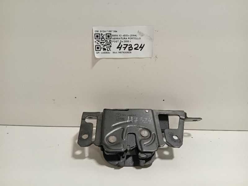 Serratura Portello POST 51247057364 Bmw X3 E83 2004