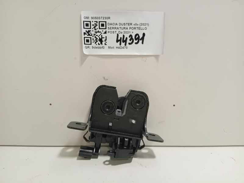 Serratura Portello POST 905037230R Dacia Duster II 2021